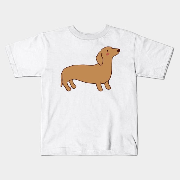hotdog dog illustration Kids T-Shirt by Mayarart